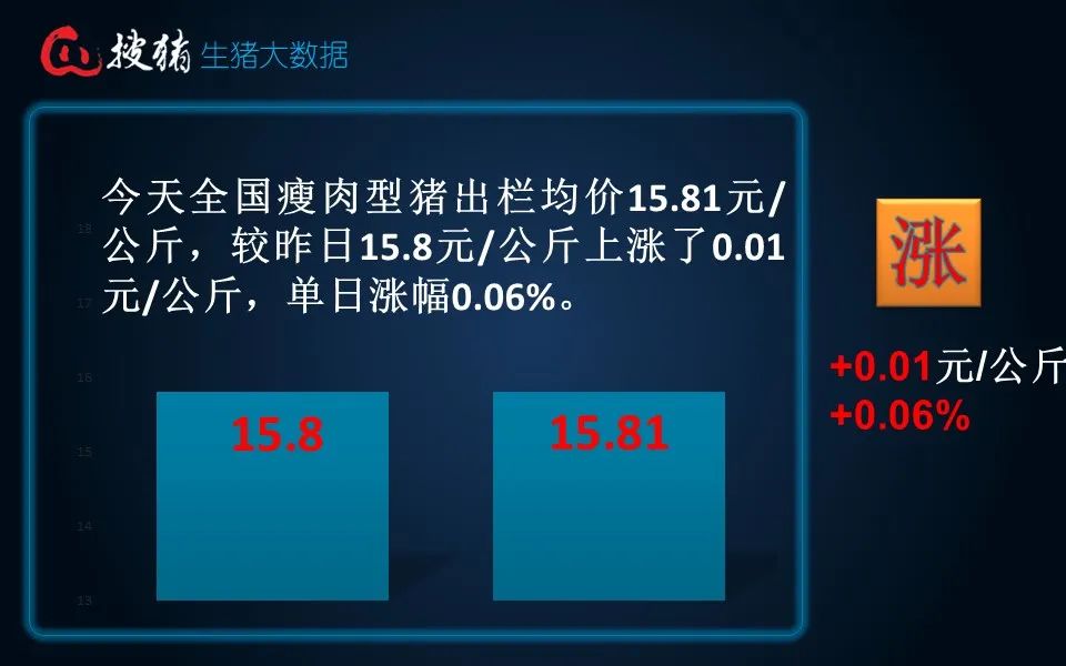 生猪现货日报|全国均价15.81元/公斤 连涨后养殖端卖猪情绪增强 屠企收猪压力缓解